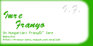 imre franyo business card